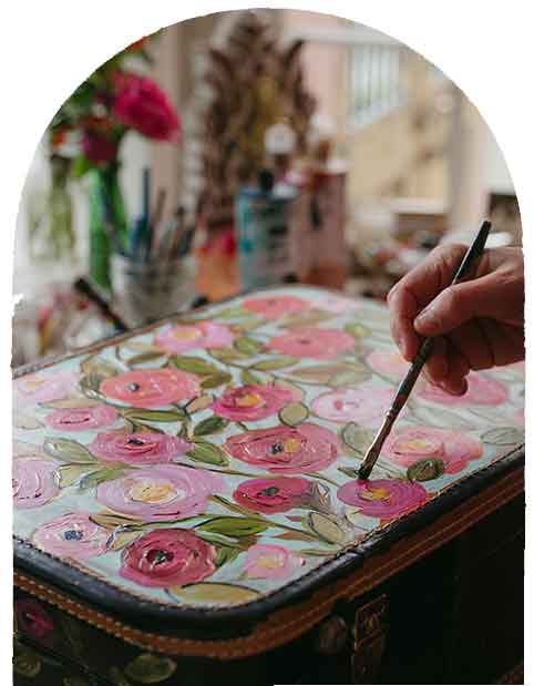 suitcase art project